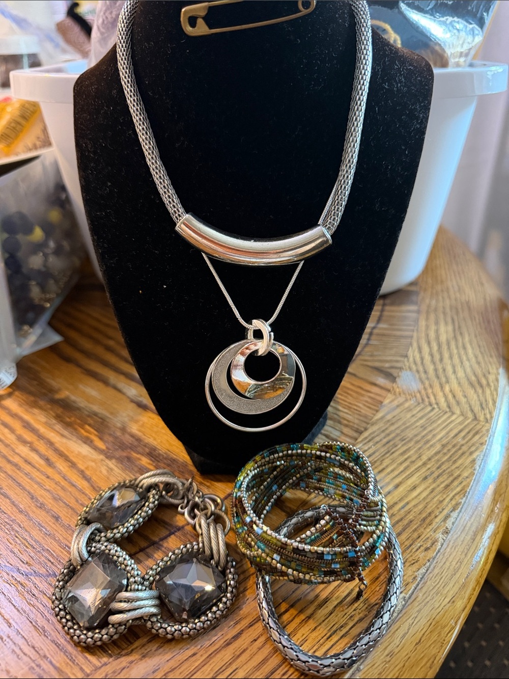 Lots of Silver tone Jewelry